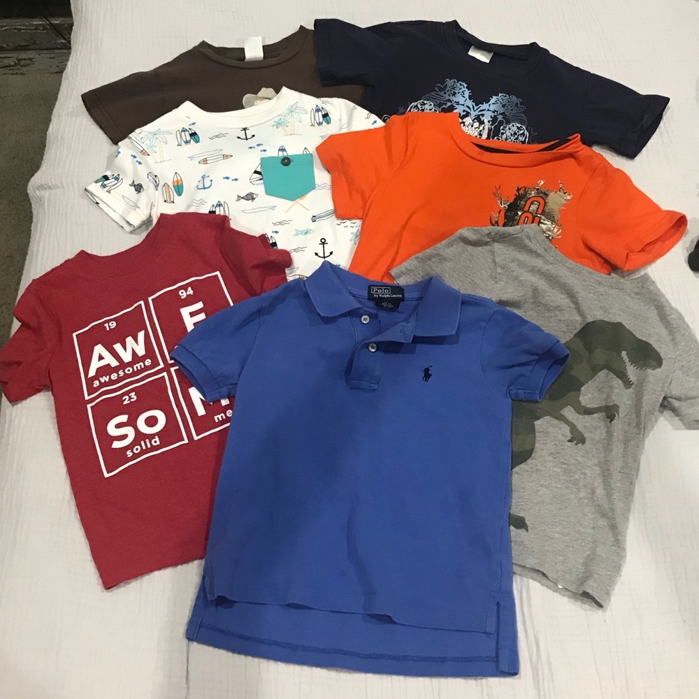 Boys 7pcs shirt bundle . Size 4T.